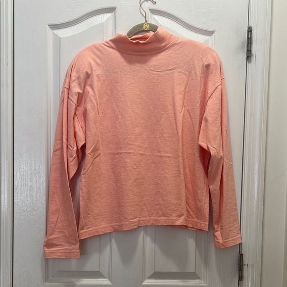 Bedford Fair Tops - Bedford Fair Peach 100% Cotton Pullover Women’s Large Long Sleeve